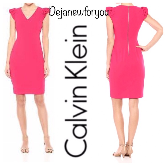 Calvin Klein Dresses & Skirts - Calvin Klein Puffed-Sleeve Sheath Dress